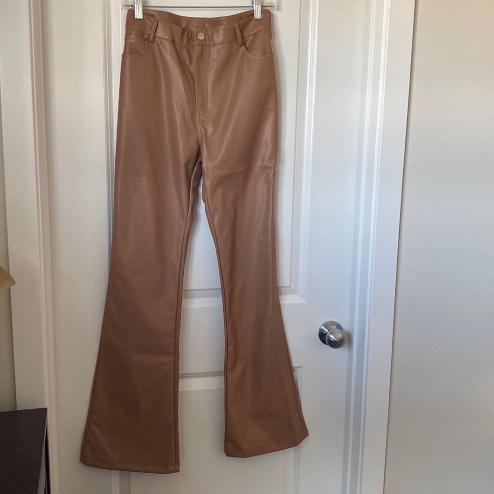 Leather like pants